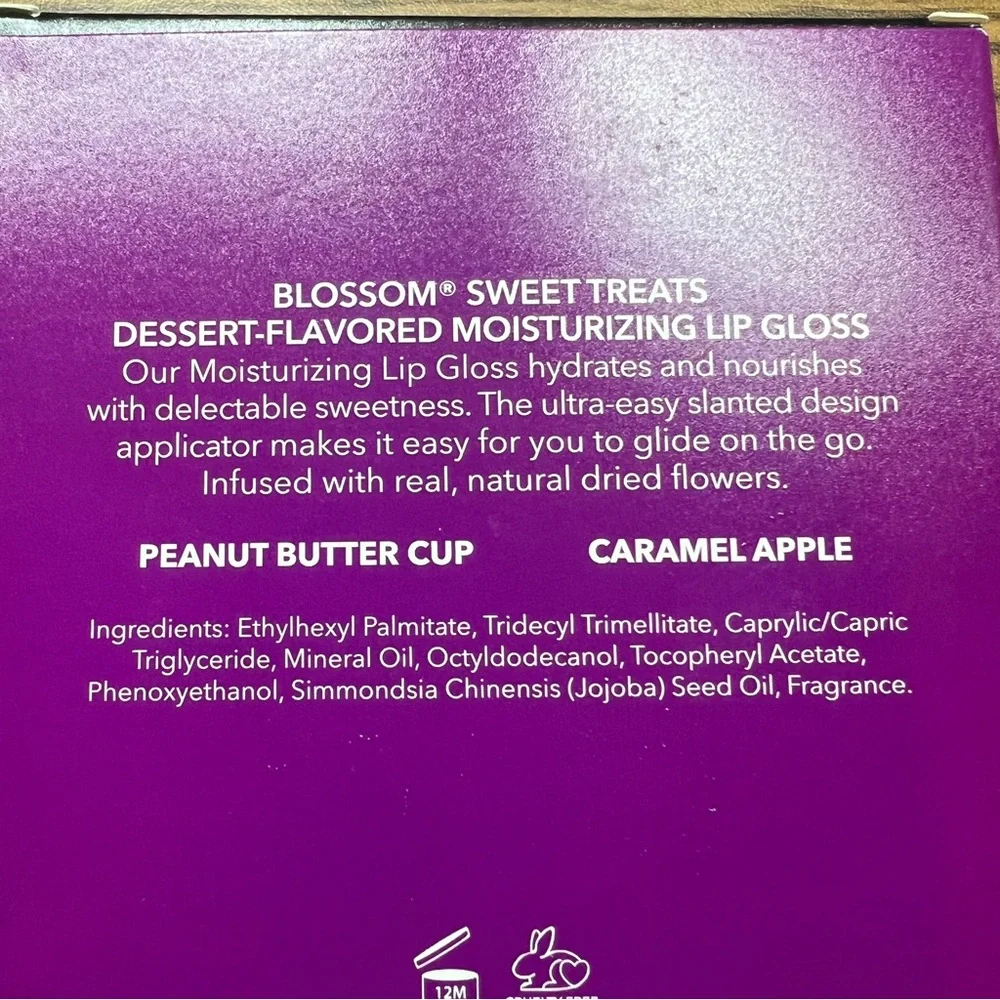 Blossom Dessert Flavored Moisturizing Lip Gloss Infused Dessert Flavored